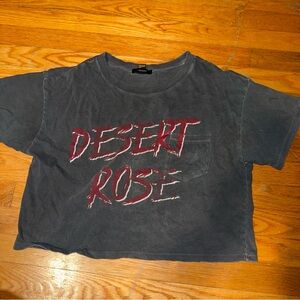 Forever 21 Gray Desert Rose Crop Top